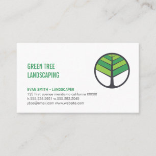 Träd Logotyp Landskap Träd Trimming Visitkort