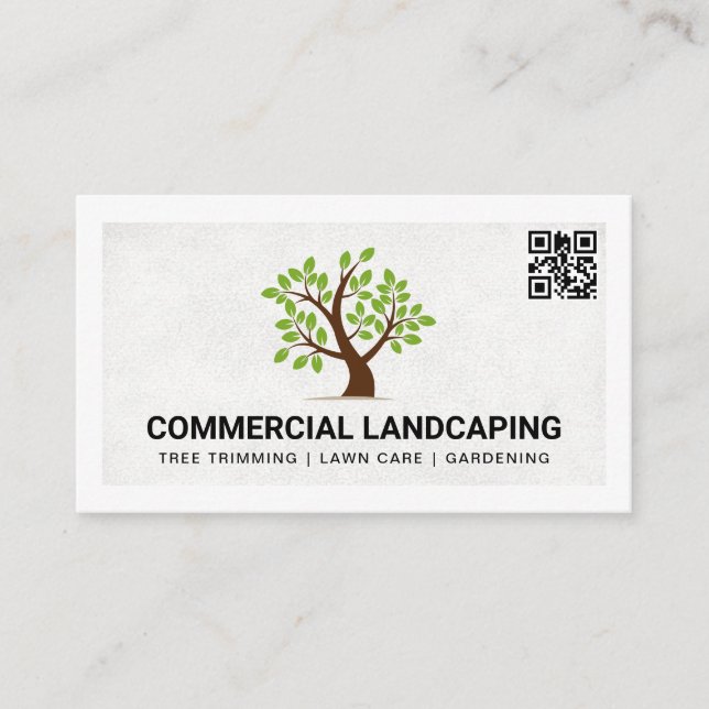 Träd Logotyp | QR-kod Visitkort (Framsida)