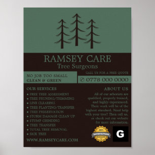 Träd Logotyp - Träd Surgeon - Arborist Poster