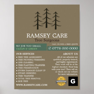 Träd Logotyp - Träd Surgeon - Arborist Poster