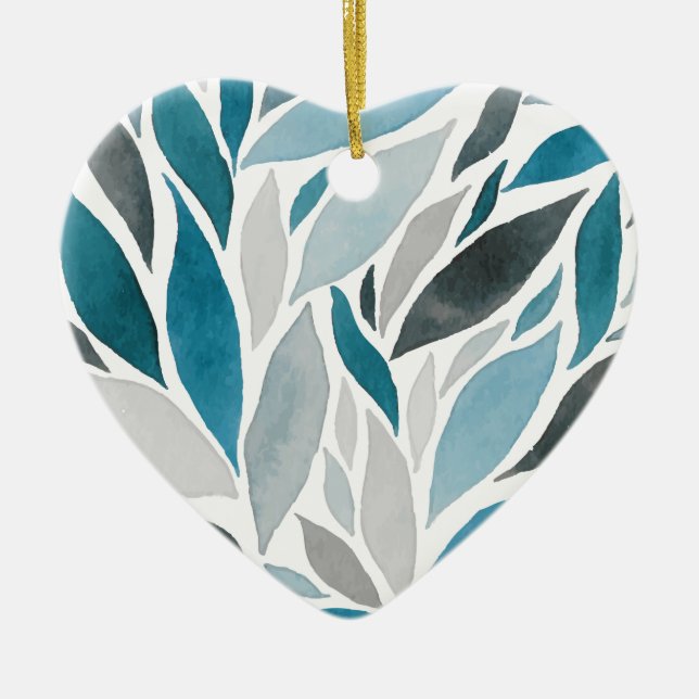 träd löv julgransprydnad keramik (Framsidan)