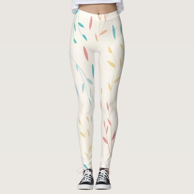 träd löv leggings (Framsida)