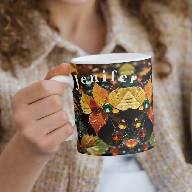 Träd Löv om Rain Coffee Mugg (Skapare uppladdad)