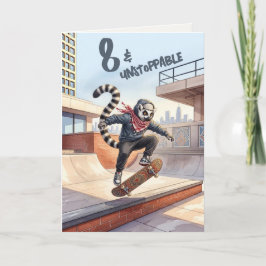 Tråd-målad konst | Kufiya Skater Lemur Ålder Födel Kort