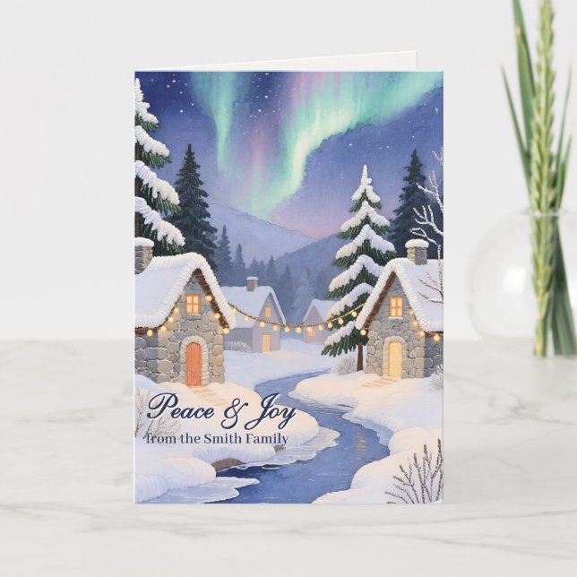 Tråd-målad konst Vinterdals Klassisk jul Kort (Framsida)