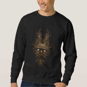 Träd Man Ansikte Magic Myth Fruktar äldre Åldras Ö Lång Ärmad Tröja