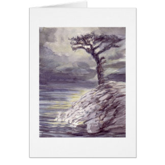 Träd med en beskåda hälsningskort