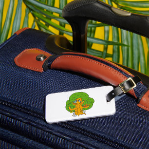 Träd med Forest Animals Cute Natature Bagagebricka