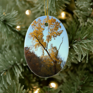 Träd med Gult Löv Ornament