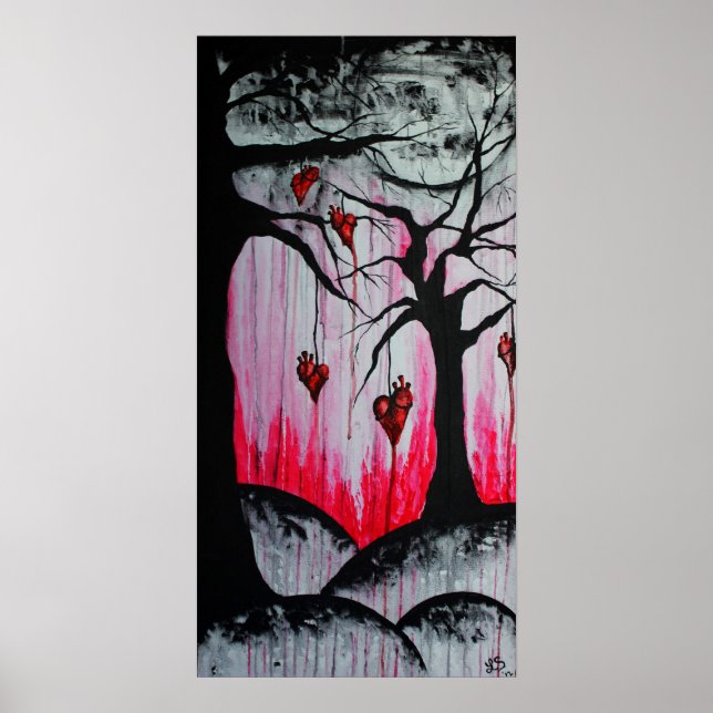 Träd med högt och torrt hjärta Poster originalkons (Framsidan)