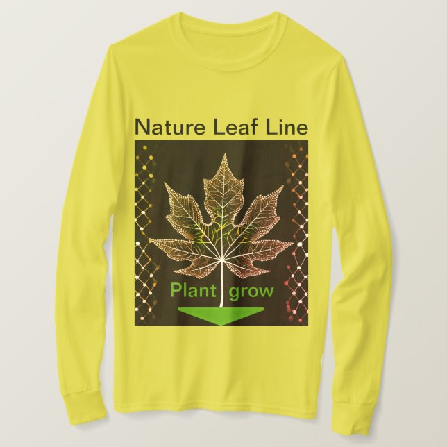 Träd med Löv-nätutformning - naturnära - T Shirt (Design framsida)