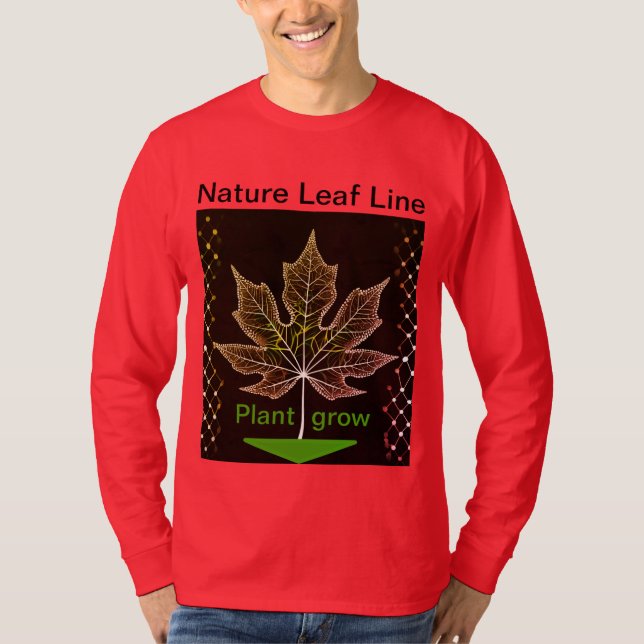 Träd med Löv-nätutformning - naturnära - T Shirt (Framsida)