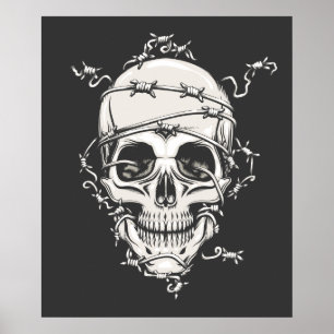Tråd med skålstreck poster