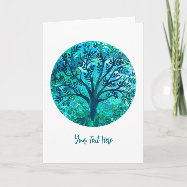 Träd Medallion Anteckningskort (Framsida)