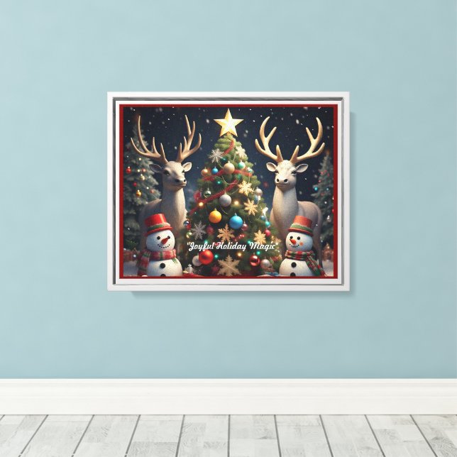 "Träd-mendous jul Cheer" Canvastryck (Insitu (trägolv))