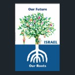 Träd Menorah Poster<br><div class="desc">Träd företräder Israels folk,  rotat i judisk tradition,  representerat av menorah,  och den optimistiska framtiden formas av visdom,  tradition och minne.</div>