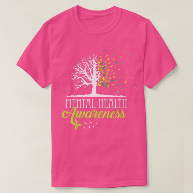 Träd Mental Health Awareness Month Positive Quote T Shirt (Design framsida)