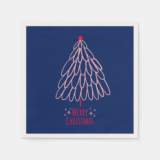 Träd Mid Mod God jul Pappersservett (Framsidan)