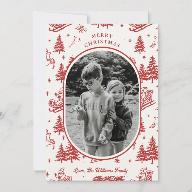 Träd Mönster-fotopriskort Julkort (Framsida)
