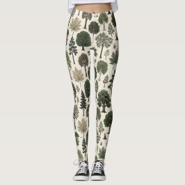 Träd Mönster Leggings