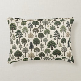 Träd Mönster Prydnadskudde