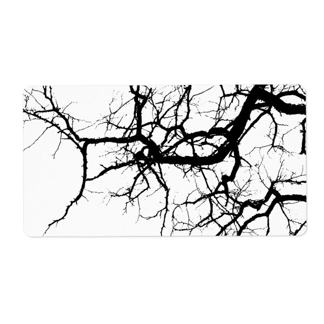 Träd mörk grenar fraktsedel (Framsidan)