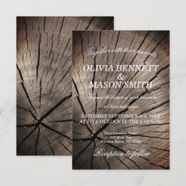 Träd & natur Texturerad bröllopsinbjudning Inbjudningar