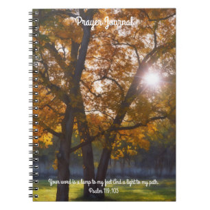 Träd naturljusbibelbibel Verse Prayer Journal Anteckningsbok