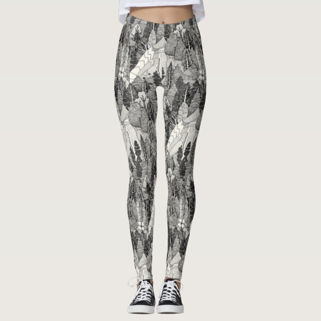 träd NC Svart baljväxter Leggings (Framsida)