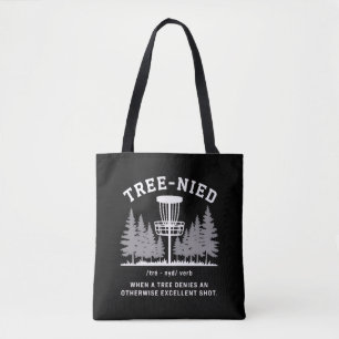 Träd Nied Disc Golf Roligt Dumt Träd-nied Tygkasse