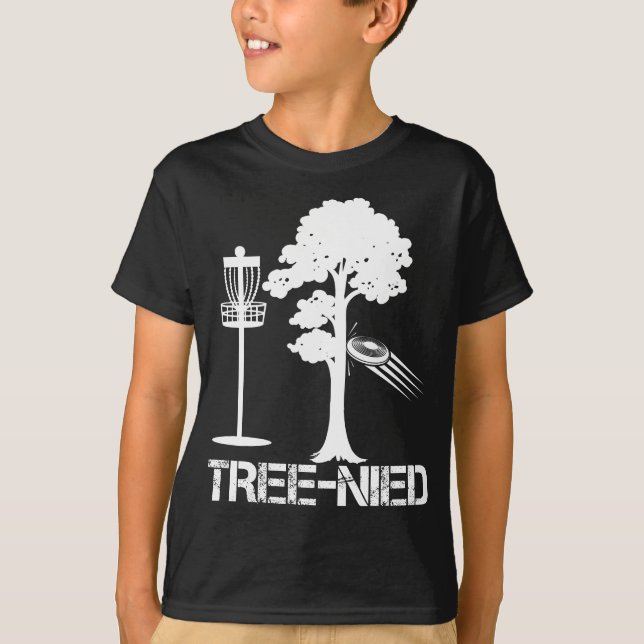 Träd Nied Funny Disk Golf Player Joke Frisbee T Shirt (Framsida)