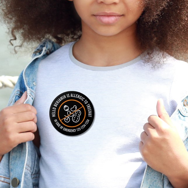 Träd nöt Allergy Badge Knapp (Skapare uppladdad)