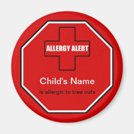 Träd Nöt Allergy Medical Allergic Alert Magnet