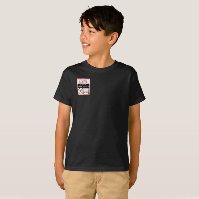 Träd Nöt Food Allergy Alert Badge Stil T Shirt (Hel framsida)