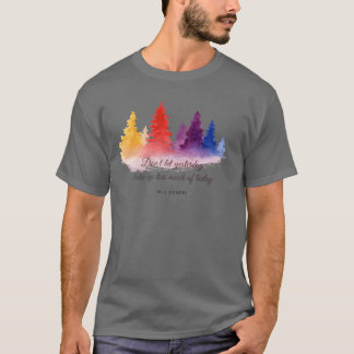 Träd och citat retro t shirt