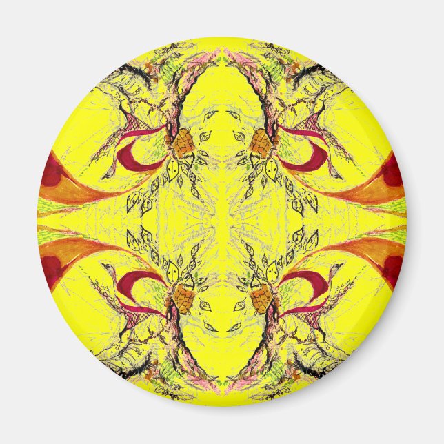 Träd och Fågelfantasi Magnet (Framsidan)