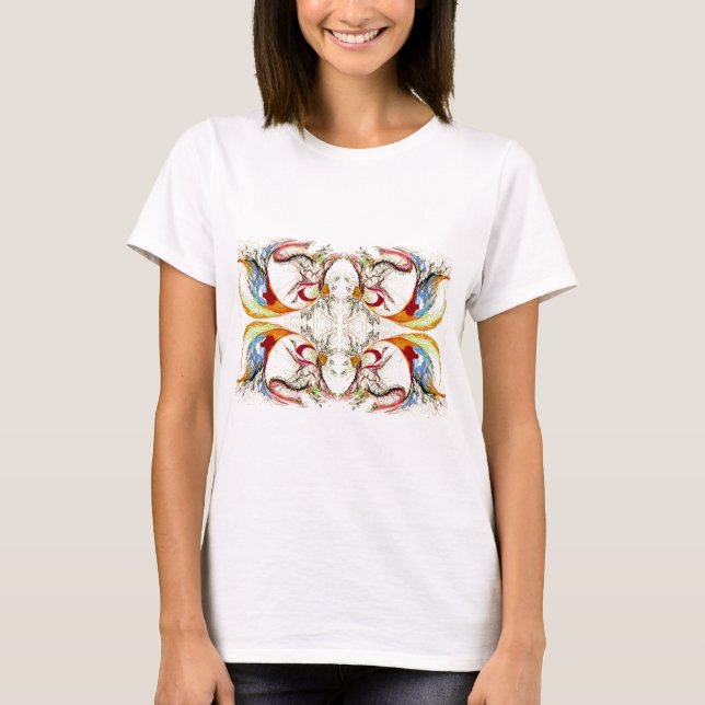 Träd och Fågelfantasi Tee Shirt (Framsida)
