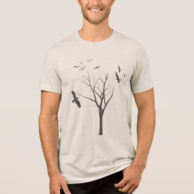 Träd och Fåglar - Herr T Shirt (Framsida)