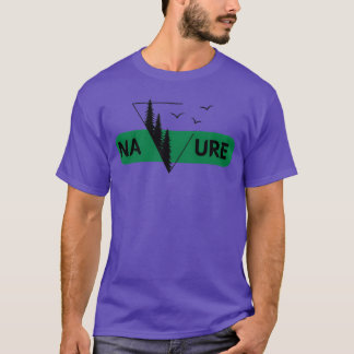 Träd och fåglar som naturreflektor t shirt
