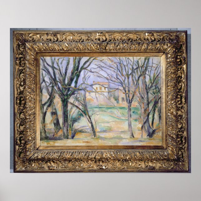 Träd och hus, 1885-86 poster (Framsidan)