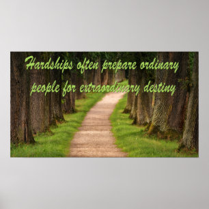 Träd och inspirera ord för vägbibelcitationstec poster
