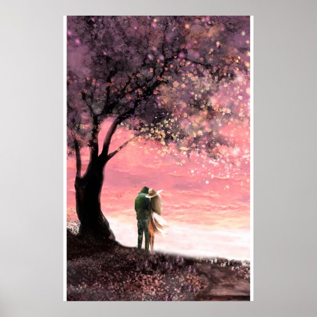 träd och natur - kärlek poster (Framsidan)