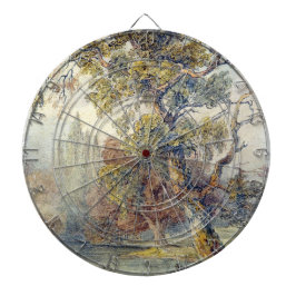 Träd och Pond (av John Ruskin) Darttavla