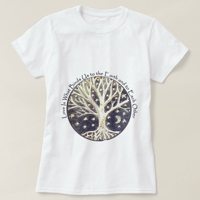 Träd och rötter t shirt (Design framsida)