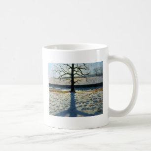 Träd och skuggar den Calke abbeyen Derbyshire Kaffemugg