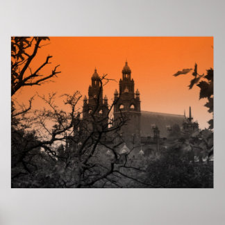 Träd och Spires Poster