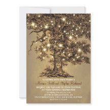 Träd och String Ljus Rustic Landsbyggsbröllop