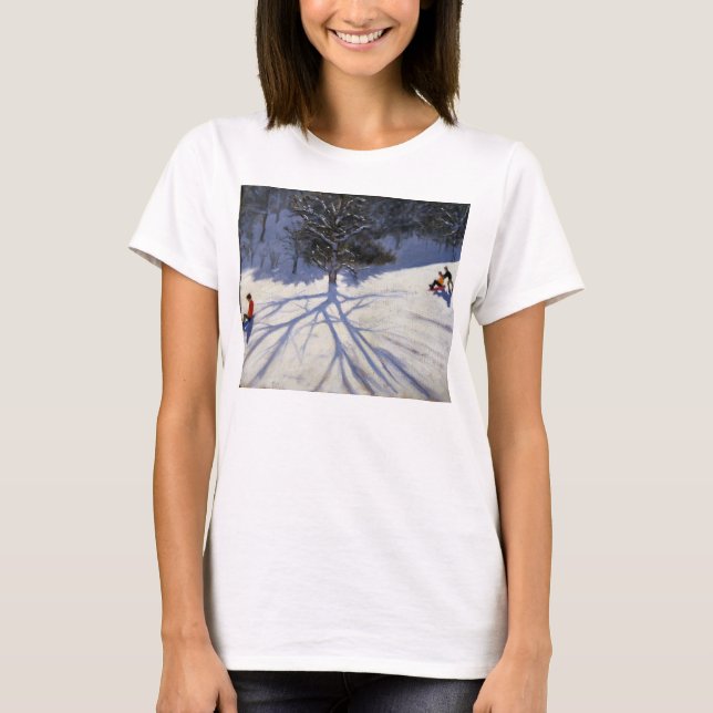 Träd och två tobogganers t-shirt (Framsida)