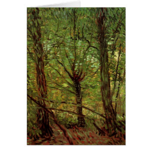 Träd och Undergrowth av Vincent van Gogh Hälsningskort