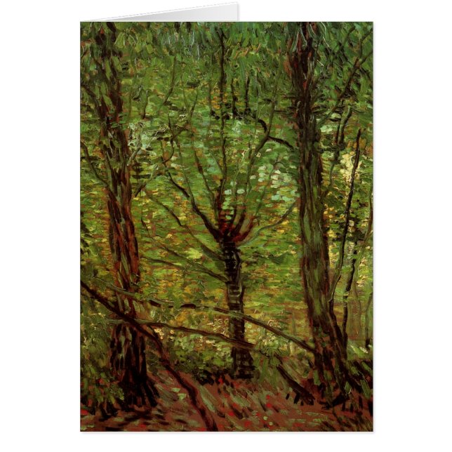 Träd och Undergrowth av Vincent van Gogh Hälsningskort (Framsidan)